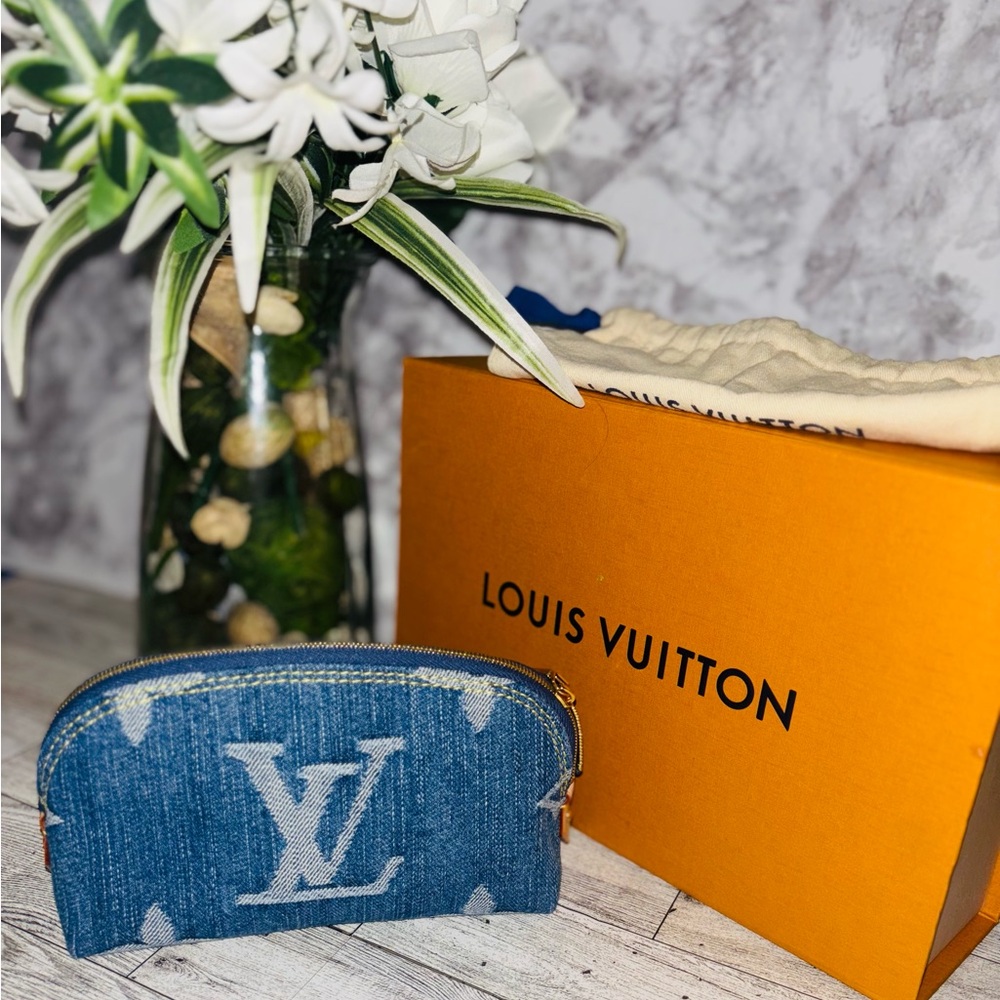 Louis Vuitton Pochette PM Denim Cosmetic Pouch Limited Edition